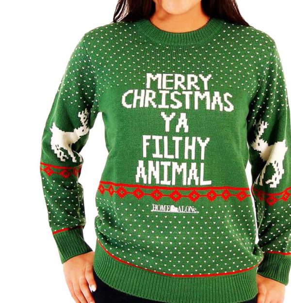 Green Filthy Animal Ugly Christmas Sweater Knit Wool Sweater