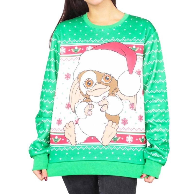 Gremlins Gizmo Santa Ugly Christmas Sweater Knit Wool Sweater