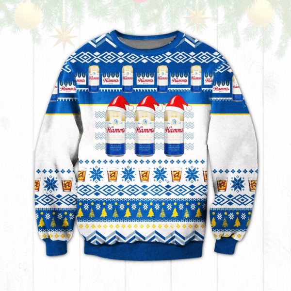 Hamms Beer Ugly Ugly Christmas Sweater Unisex Knit Ugly Sweater