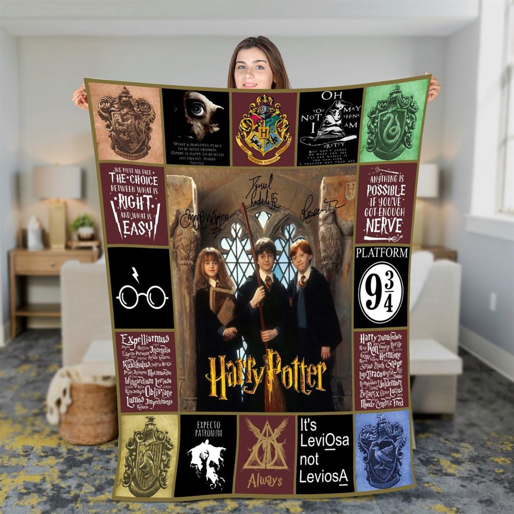 Harry_Potter Quilt Blanket Harry_Potter Gifts Quilt Fleece Blanket 