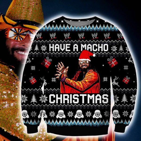 Have A Nacho Ugly Christmas Sweater Unisex Knit Wool Ugly Sweater
