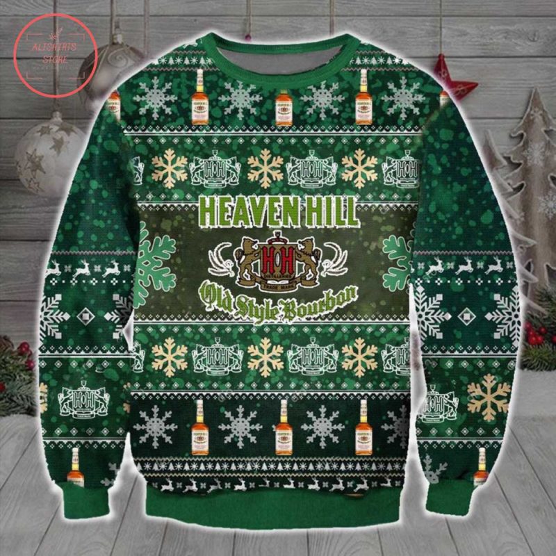 Heaven Hill Bourbon Ugly Christmas Sweater Unisex Knit Wool Ugly Sweater