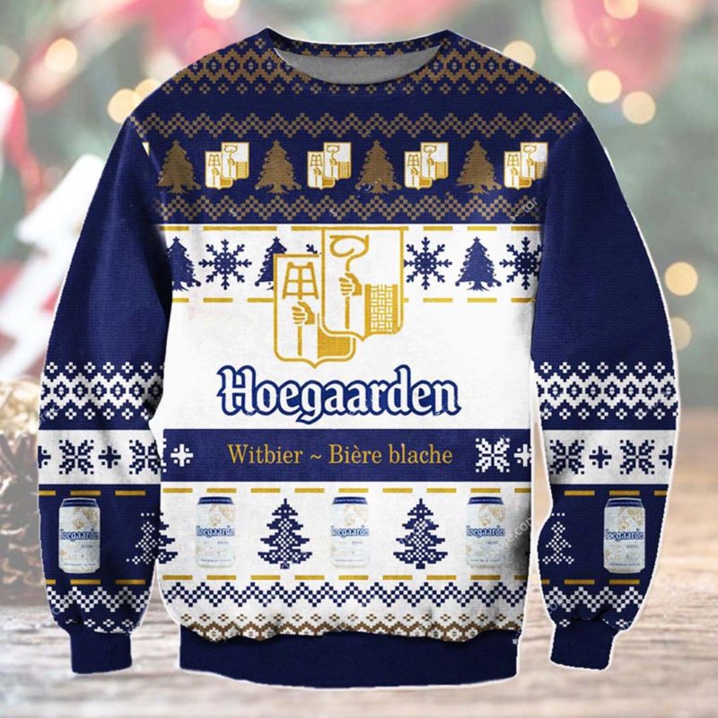 Hoegaarden white beer Ugly Christmas Sweater Unisex Knit Ugly Sweater