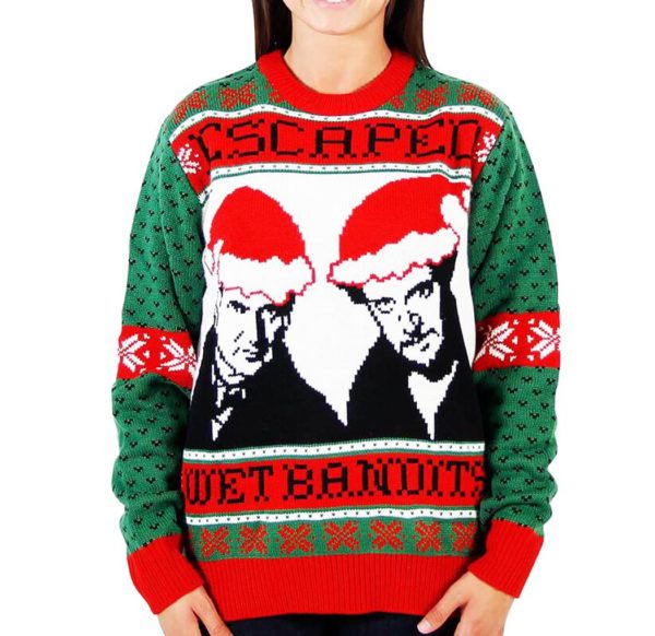Home Alone Wet Bandits Ugly Christmas Sweater Knit Wool Sweater