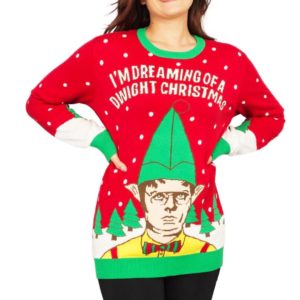 Im Dreaming Of A Dwight Ugly Christmas Sweater Knit Wool Sweater 1