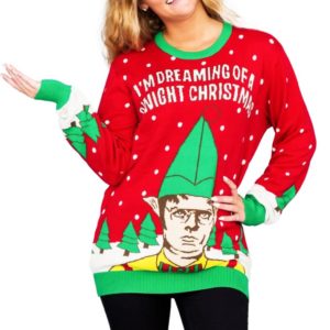 Im Dreaming Of A Dwight Ugly Christmas Sweater Knit Wool Sweater
