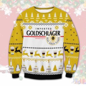Imported Goldschlager Ugly Christmas Sweater Unisex Knit Wool Ugly Sweater