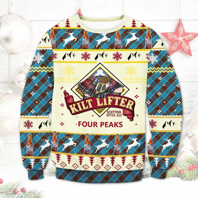 Kilt lifter Four Peaks Ugly Christmas Sweater Unisex Knit Ugly Sweater