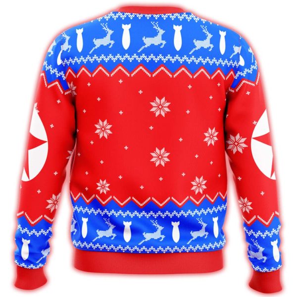 Kim Jong Un Let It Blow Ugly Christmas Sweater 1