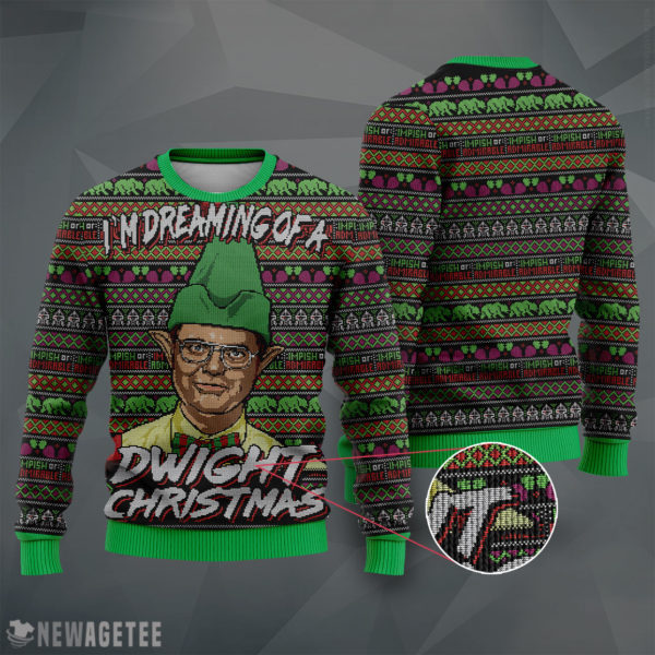 I’m Dreaming Of A Dwight Christmas The Office Knit Ugly Christmas Sweater