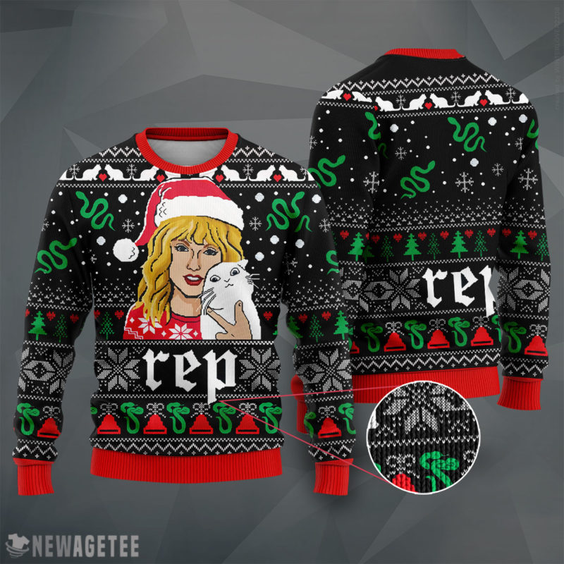 Rep Taylor Swift Knit Ugly Christmas Sweater