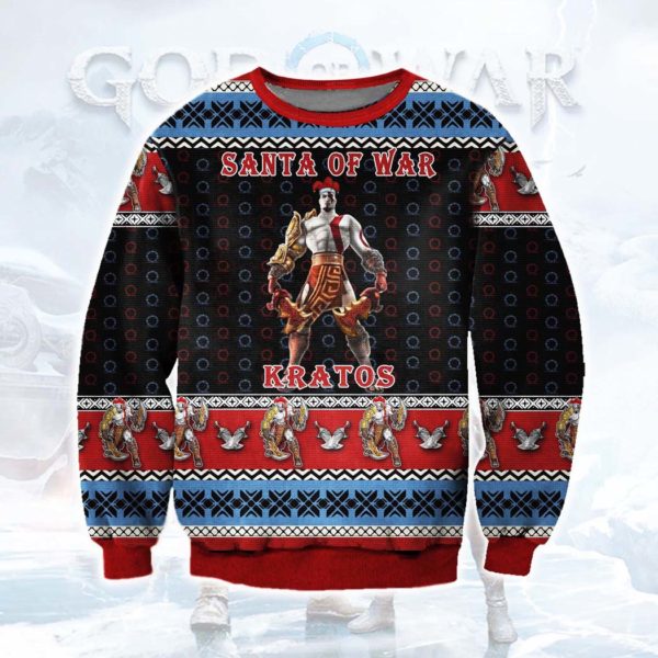 Kratos Ugly Christmas Sweater Unisex Knit Sweater
