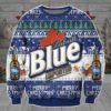 Labatt Blue Imported Canadian Pilsener Ugly Christmas Sweater Unisex Knit Wool Ugly Sweater