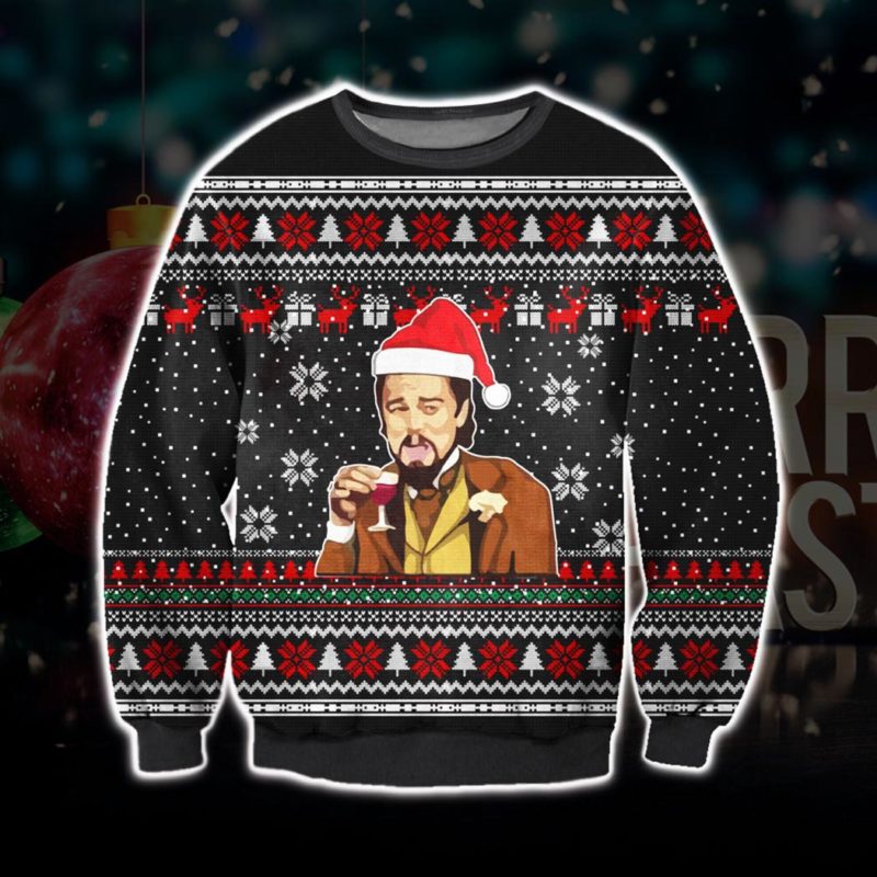 Leonardo Dicaprio Django Unchained Ugly Christmas Knit Sweater