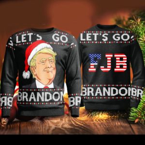 Let’s Go Brandon Sweater Sweatshirt, Brandon Biden Unisex Knit Wool Ugly Sweater