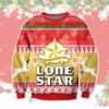 Lone star National Beer of Texas Ugly Christmas Sweater Unisex Knit Ugly Sweater