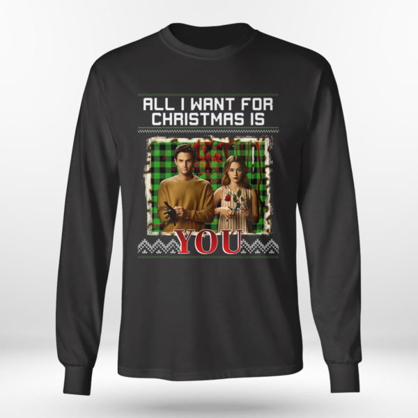 Longsleeve shirt All I Want For Christmas Is You A Bad Bunny Ugly Christmas Sweater Sweatshirt