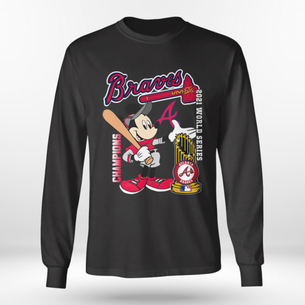 Longsleeve shirt Atlanta Braves Mickey Mouse World Series Champions 2021 MLB shirt