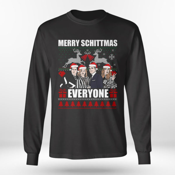 Longsleeve shirt David Rose Creek Merry Schittmas Everyone Ugly Christmas Sweater Sweatshirt