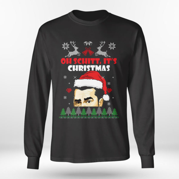 Longsleeve shirt David Rose Creek Oh Schitt Its Christmas Ugly Christmas Sweater Sweatshirt