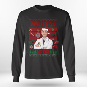 Longsleeve shirt Dr. Fauci American Hero Ugly Christmas Sweater Sweatshirt