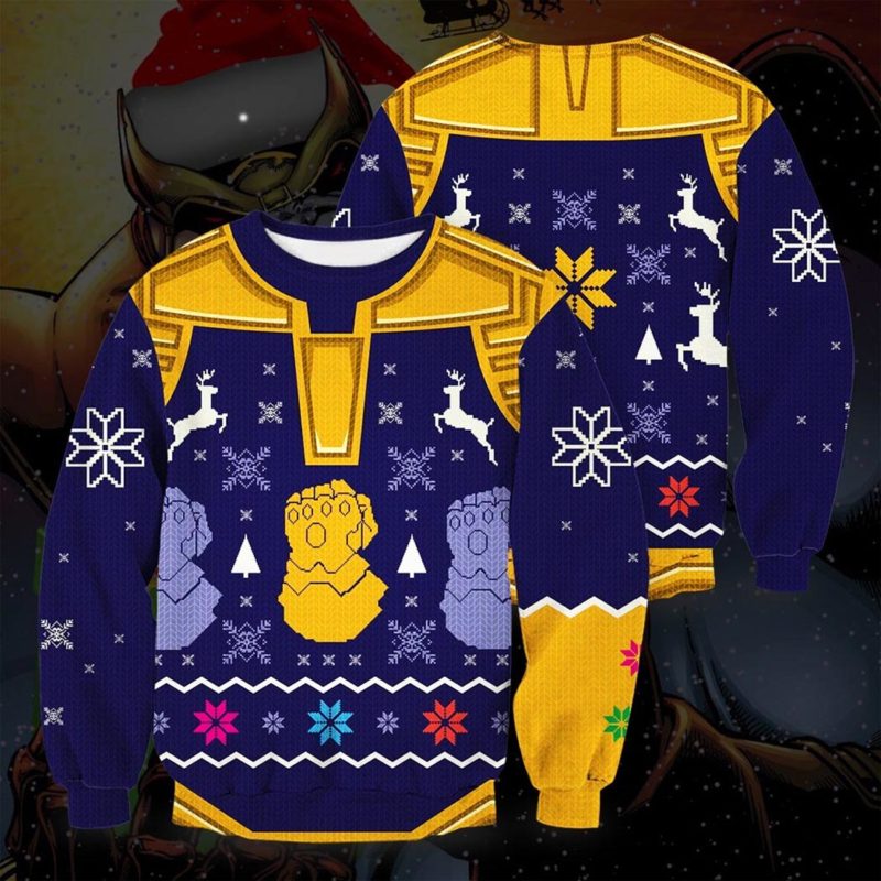 Mad Titan  Unisex Knit Wool Ugly Sweater