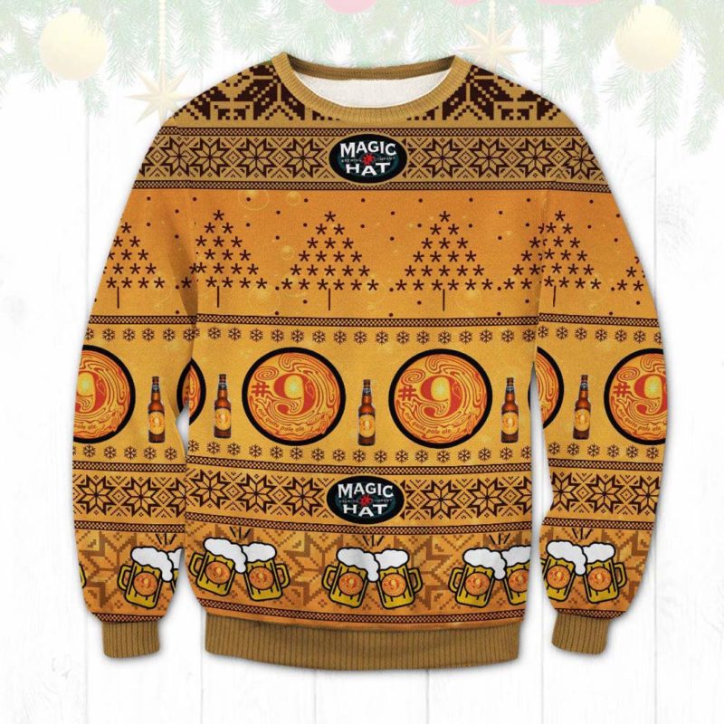 Magic Hat beer Special Brewing Ugly Christmas Sweater Unisex Knit Ugly Sweater