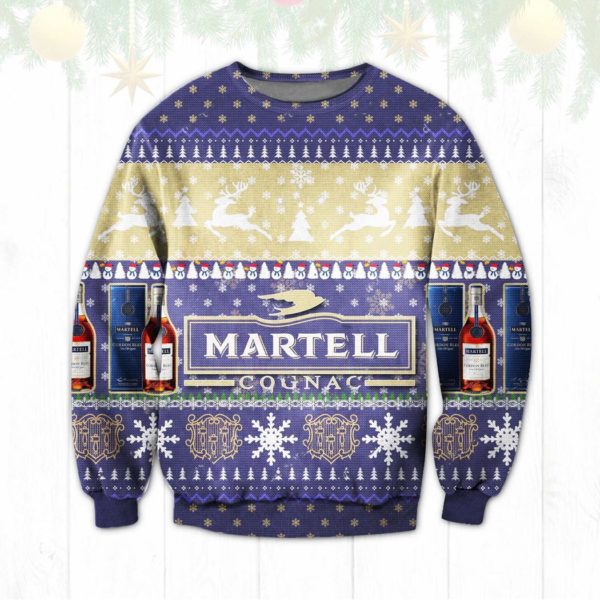 Martell Cognac whiskey Ugly Christmas Sweater Unisex Knit Ugly Sweater