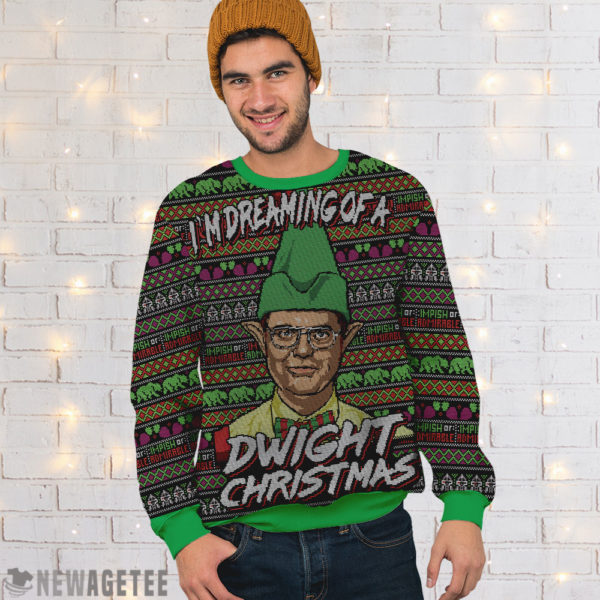 Men Sweater Im Dreaming Of A Dwight Christmas The Office Ugly Christmas Sweater