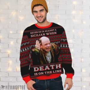 Men Sweater The Princess Bride Knit Ugly Christmas Sweater Never go against