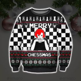 Merry Chessmas Ugly Christmas Knit Sweater