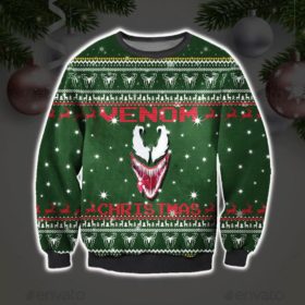 Merry Christmas Venom Ugly Christmas Knit Sweater