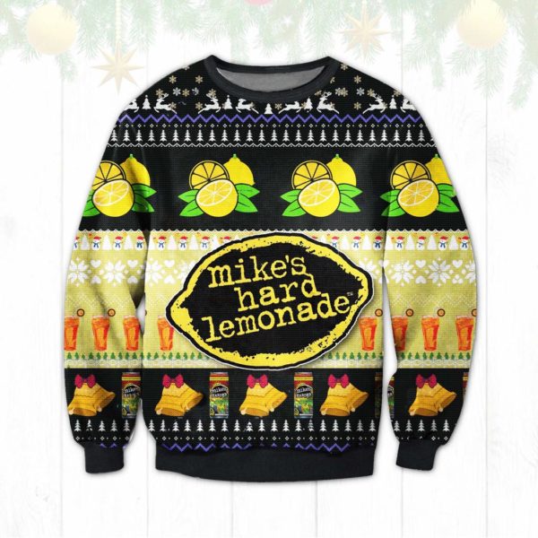 Mikes Hard Lemonade Beer Ugly Christmas Sweater Unisex Knit Ugly Sweater