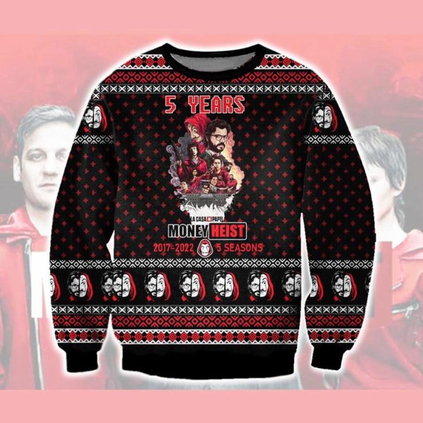 Money Heist Ugly Christmas Knit Sweater