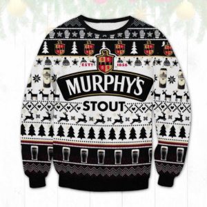 Murphys Stout Beer Ugly Christmas Sweater Unisex Knit Wool Ugly Sweater