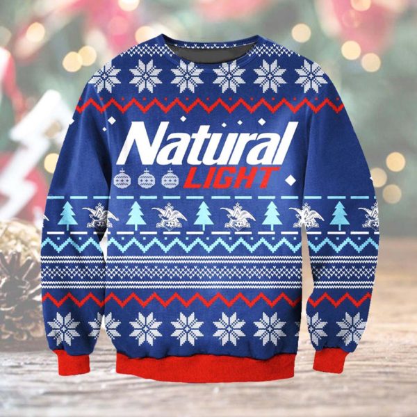Natural Light Beer classic Ugly Christmas Sweater Unisex Knit Ugly Sweater