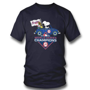 Navy T Shirt Snoopy Atlanta Braves World Series Champions 2021 Shirt