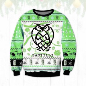 Night Shift Santilli IPA Ugly Christmas Sweater Unisex Knit Wool Ugly Sweater