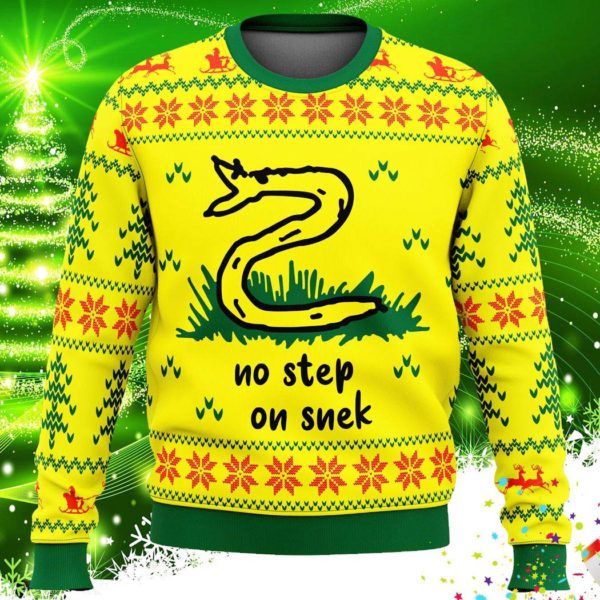 No Step On Snek Ugly Christmas Knit Sweater