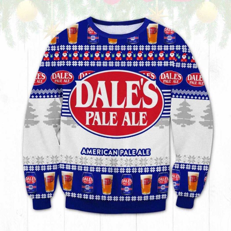 Oskar Blues Dales Pale Ale Ugly Christmas Sweater Unisex Knit Wool Ugly Sweater