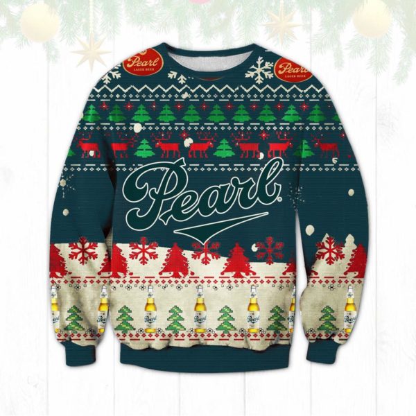 Pearl Larger Beer Ugly Christmas Sweater Unisex Knit Ugly Sweater