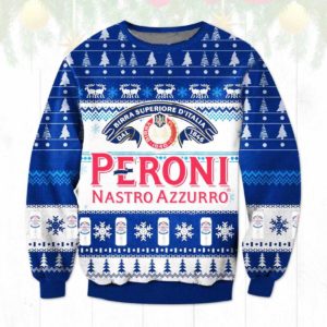 Peroni Nastro Azzurro Ugly Christmas Sweater Unisex Knit Wool Ugly Sweater