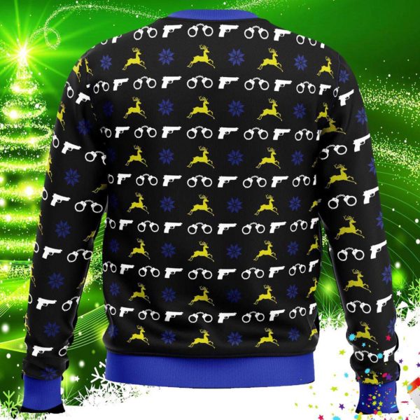 Police Navidad Ugly Christmas Knit Sweater 1
