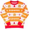 Popeyes Chicken Sandwich Ugly Christmas Knit Sweater