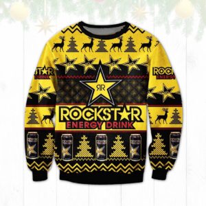 Rockstar Energy Drink christmas sweater Unisex Knit Wool Ugly Sweater