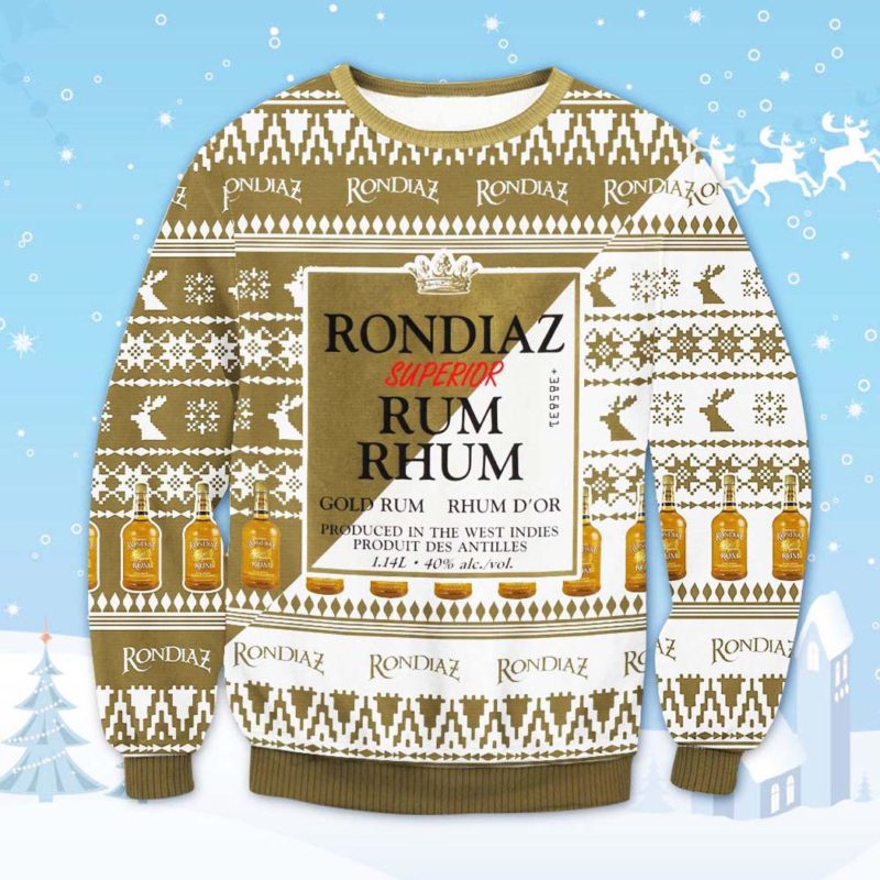 Ron Diaz Superior Rum Ugly Christmas Sweater Unisex Knit Ugly Sweater