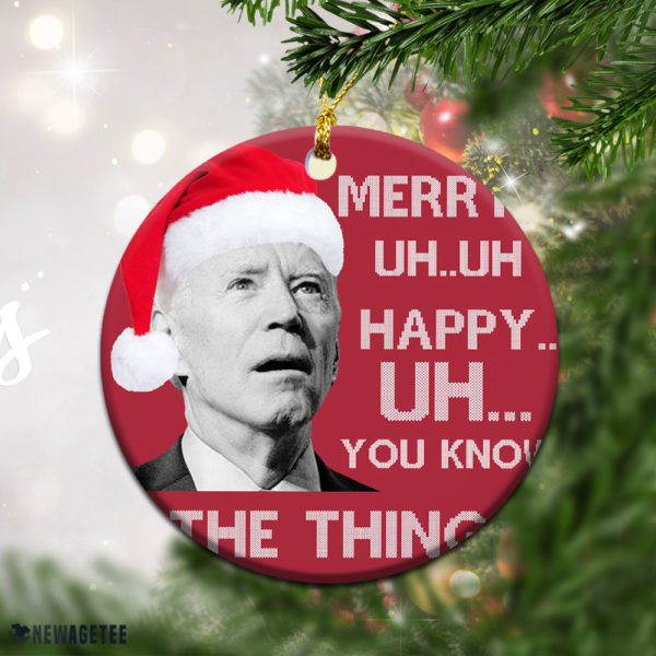 Round Ornament Anti Joe Biden Funny Christmas Ornament Hilarious Gift Idea For Republicans
