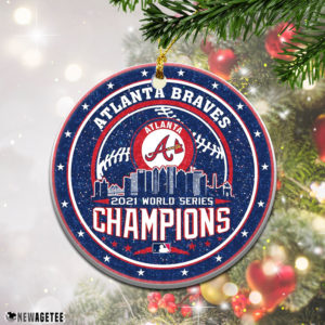 Round Ornament Atlanta Braves 2021 Christmas Ornament Champions World Series