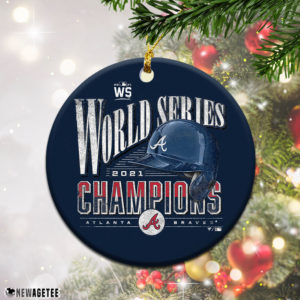 Round Ornament Atlanta Braves WS 2021 World Series Champions Christmas Ornament