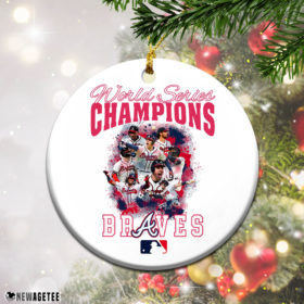 Round Ornament Atlanta Braves World Series Champions 2021 MLB Christmas Ornament